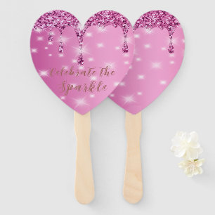 Leque Bachelorette Elegante Rosa Quente