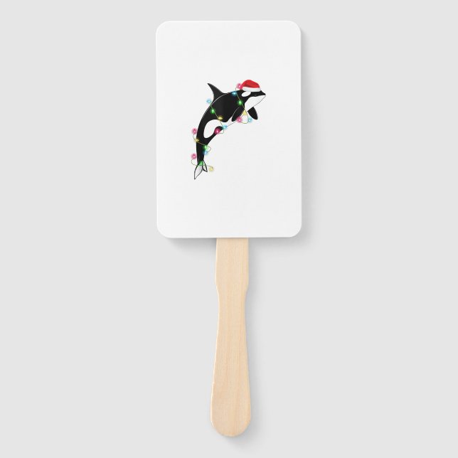 Leque Baleia Assassina de Orca Engraçada Santa Hábito Ma (Frente)