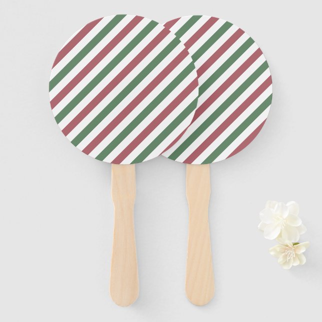 Leque Bandas de Natal de Pastel Personalizáveis (Frente e Verso)