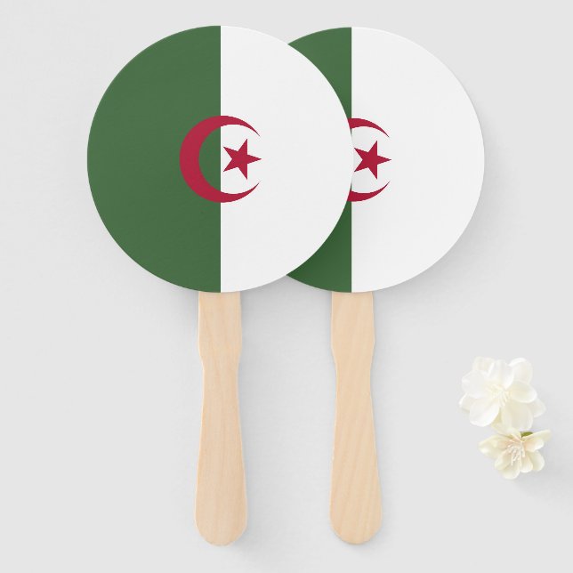 Leque Bandeira da Argélia (Frente e Verso)