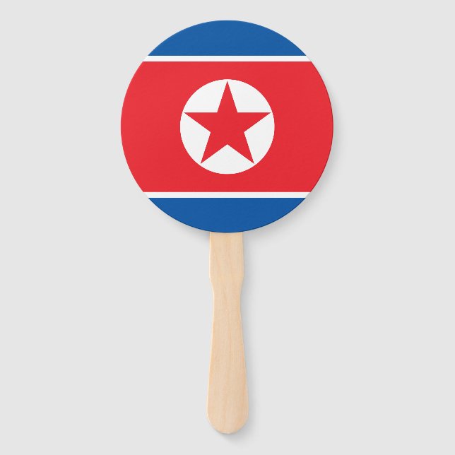 Leque Bandeira da Coreia do Norte (Frente)