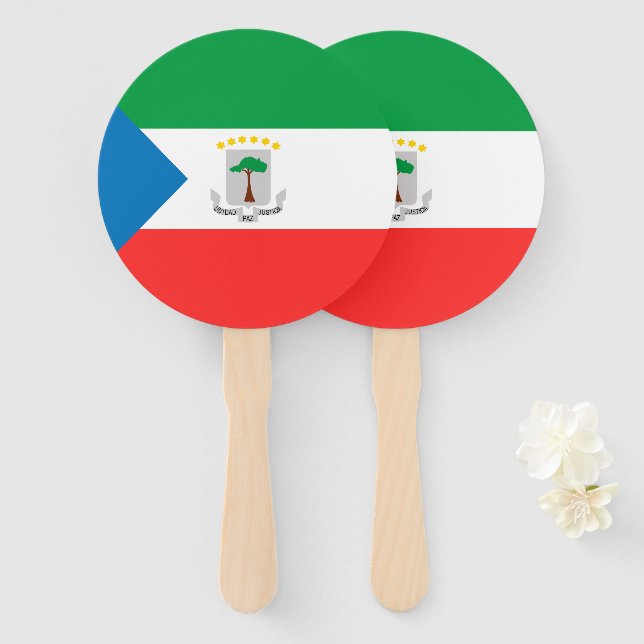 Leque Bandeira da Guiné Equatorial (Frente e Verso)