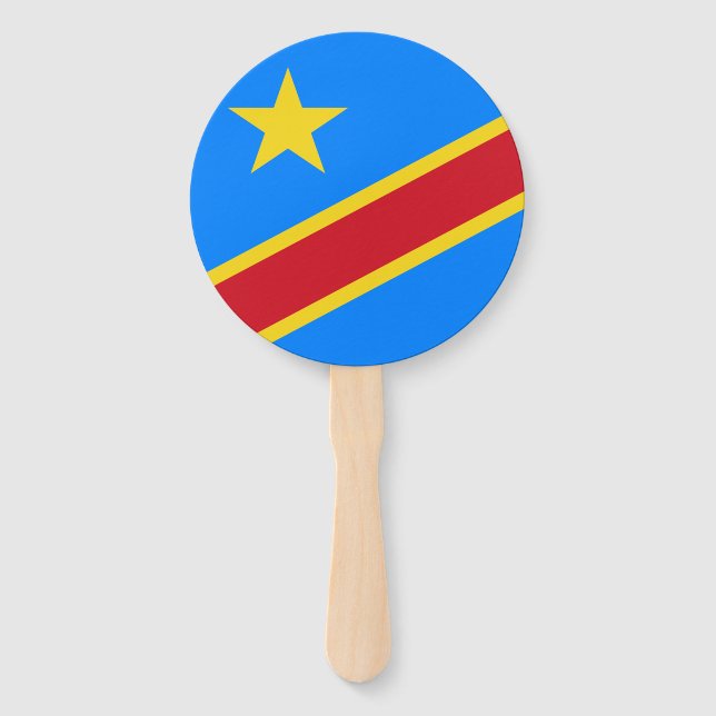 Leque Bandeira da República Democrática do Congo Conjunt (Frente)