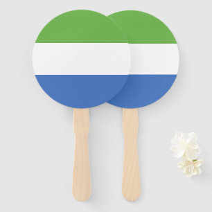Leque bandeira da Serra Leoa