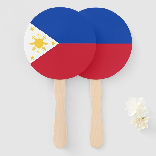 Leque Bandeira das Filipinas (Frente e Verso)