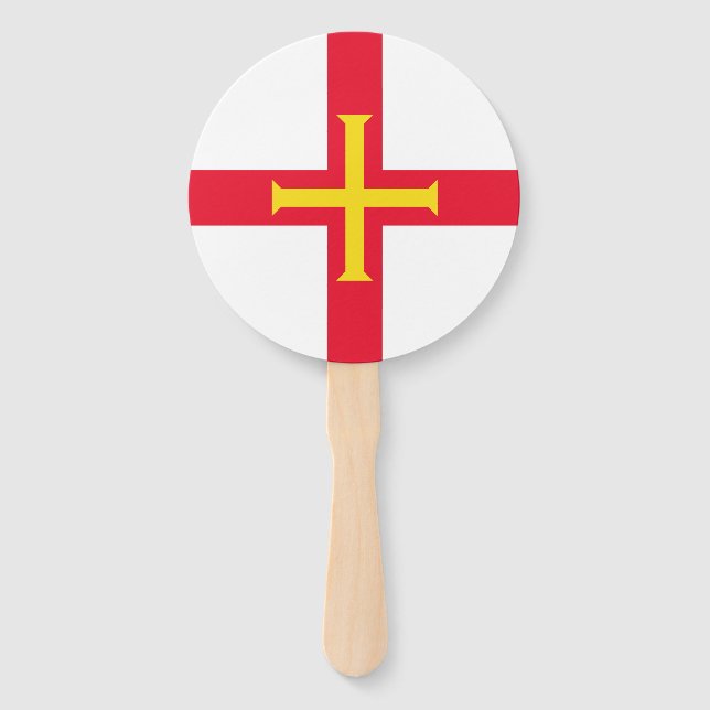Leque Bandeira de Guernsey (Frente)