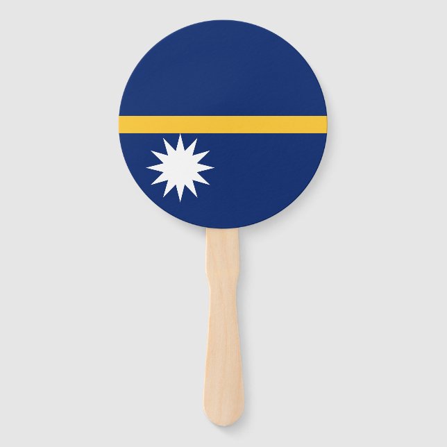 Leque Bandeira de Nauru (Frente)