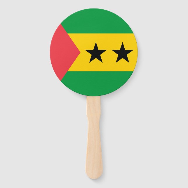 Leque Bandeira de São Tomé e Príncipe (Frente)