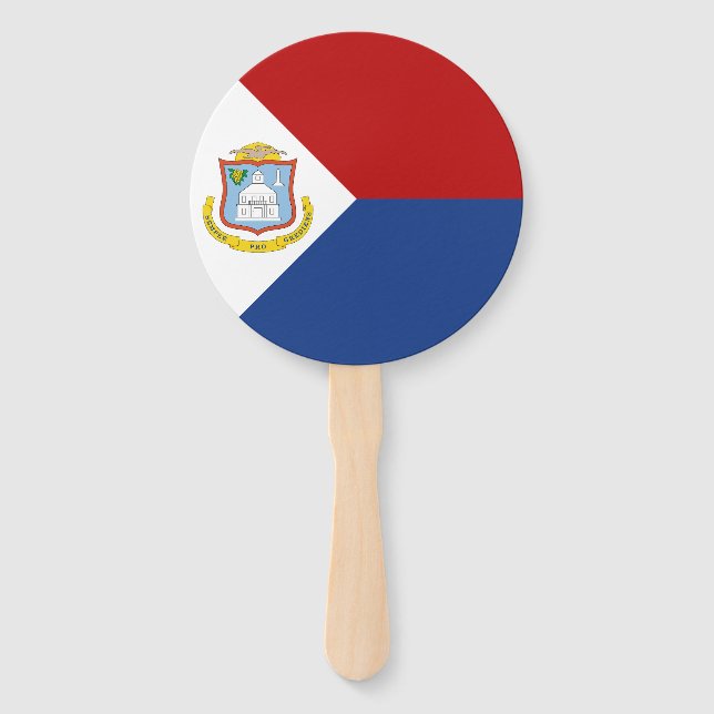 Leque Bandeira de Sint Maarten (Frente)