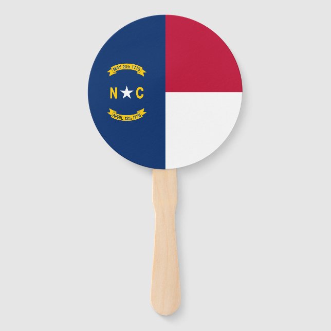 Leque Bandeira do Estado da Carolina do Norte (Frente)