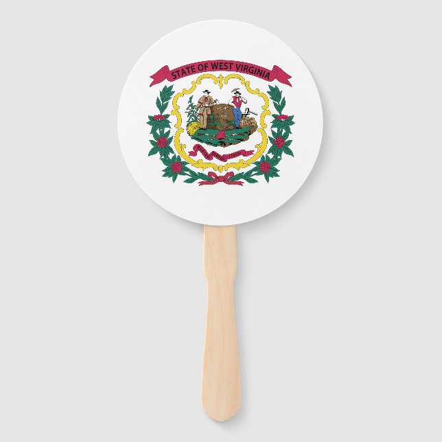 Leque Bandeira do Estado da Virgínia Ocidental (Frente)