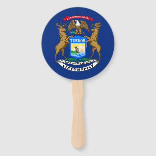 Leque Bandeira do estado de Michigan
