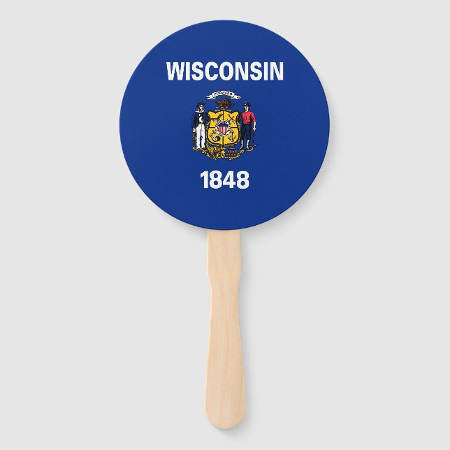 Leque Bandeira do Estado de Wisconsin (Frente)