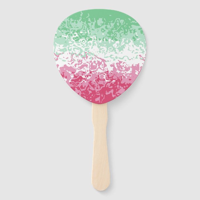 Leque Bandeira do Orgulho Abrosexual de Groovy Abstrato (Frente)