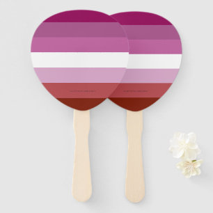 Leque bandeira do orgulho lésbico feminino da SlipperyJo