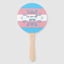 Leque Bandeira do Orgulho Transgênero Todos Somos Humano