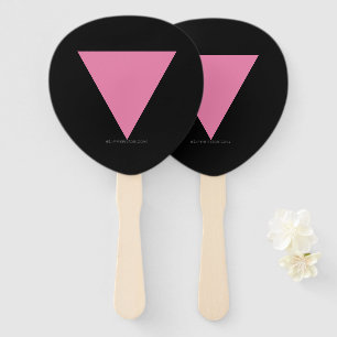 Leque bandeira do triângulo rosa SlipperyJoe's símbolo r