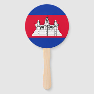 Leque Bandeira Patriótica do Camboja
