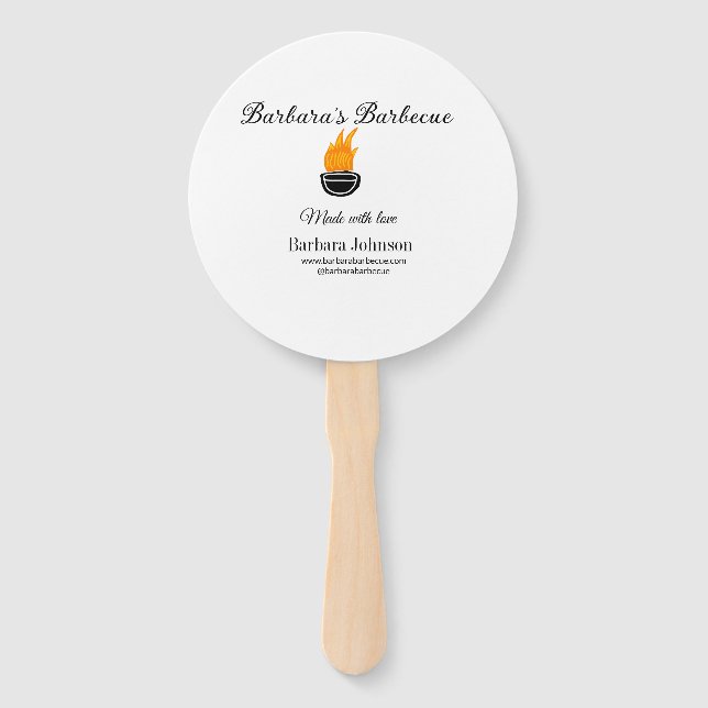 Leque Barbecue restaurante cozinha social media site n (Frente)