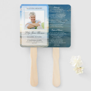 Leque Beach In Loving Memory Funeral Program