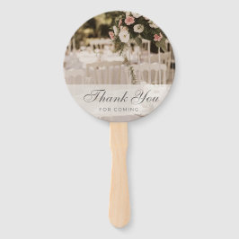 Leque Beige Pastel Elegant Obrigado Souvenir