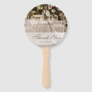 Leque Beige Pastel Elegant Obrigado Souvenir