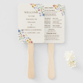 Leque Beige Pastel Wildflower