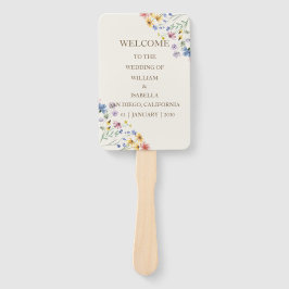 Leque Beige Pastel Wildflower