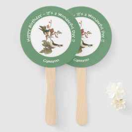 Leque Beija-flor-de-garganta-rubi, aniversário ou outro 