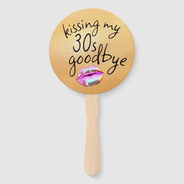 Leque Beijar meu "30s" Adeus Personalizado (Verso)