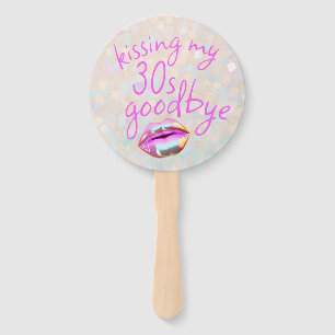 Leque Beijar meu "30s" Adeus Personalizado
