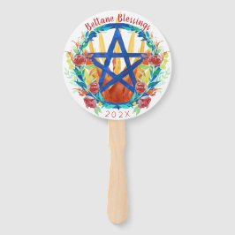 Leque Beltane Fire Summer Flower Pentátopo Wicca Sabbat