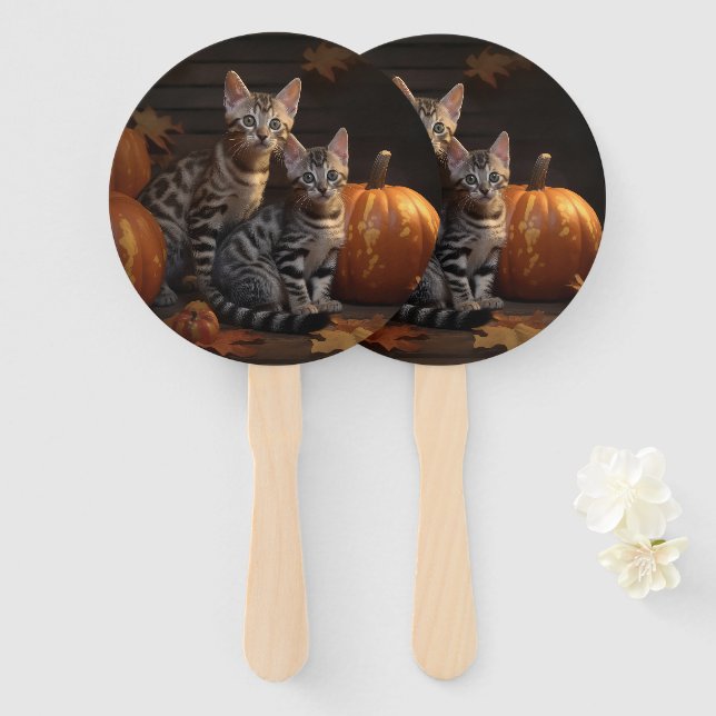 Leque Bengala Kitten Autumn Delight Pumpkin (Frente e Verso)
