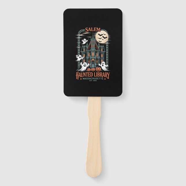 Leque Biblioteca de Camisas de Bookworm Halloween (Frente)