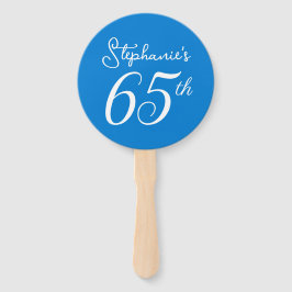 Leque Blue Cheers to 65 Anos 65 Festa de aniversário