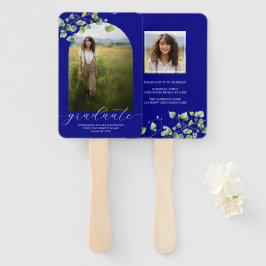 Leque Boho Arch Ivy, Marinho Blue Graduation