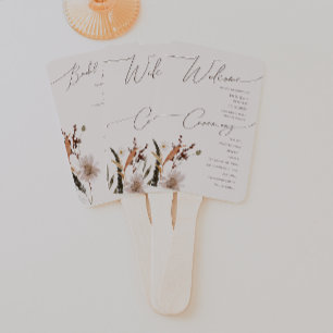Leque Boho Autumn Wildflower   Programa Casamento de Bei