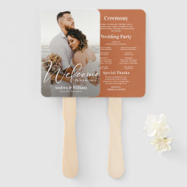 Leque Boho Desert Photo Wedding Program