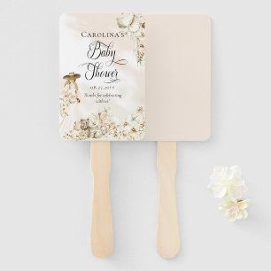 Leque Boho Leopard   Chá de fraldas tropical feminino