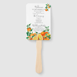 Leque Boho Orange Blossom Weding Program