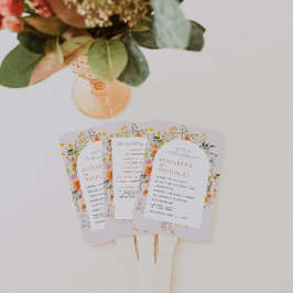 Leque Boho Outono Flor Silvestre | Programa de Casamento