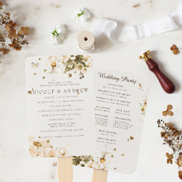 Leque Boho Outono Flor Silvestre | Programa de Casamento