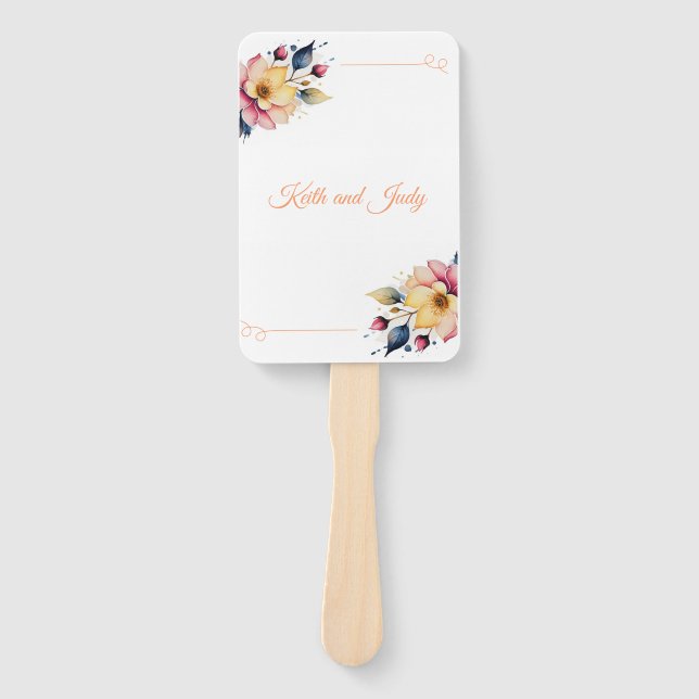 Leque Boho Peachy Floral (Frente)