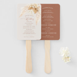 Leque Boho Terracotta Flores Secas e Pampas Grass H