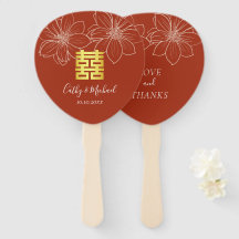 Boho vermelho moderno floral casamento chinês