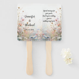 Leque Boho Watercolor Wildflower Personalize