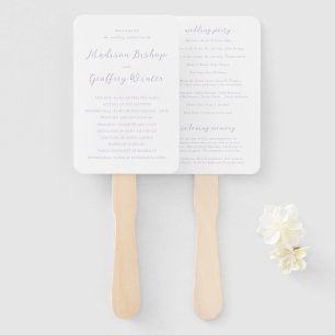 Leque Bold Script Lilac Elegant Weding Program