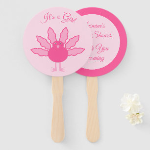 Leque Bonito Bebê Rosa, Ação de Graças Personalizada Tur