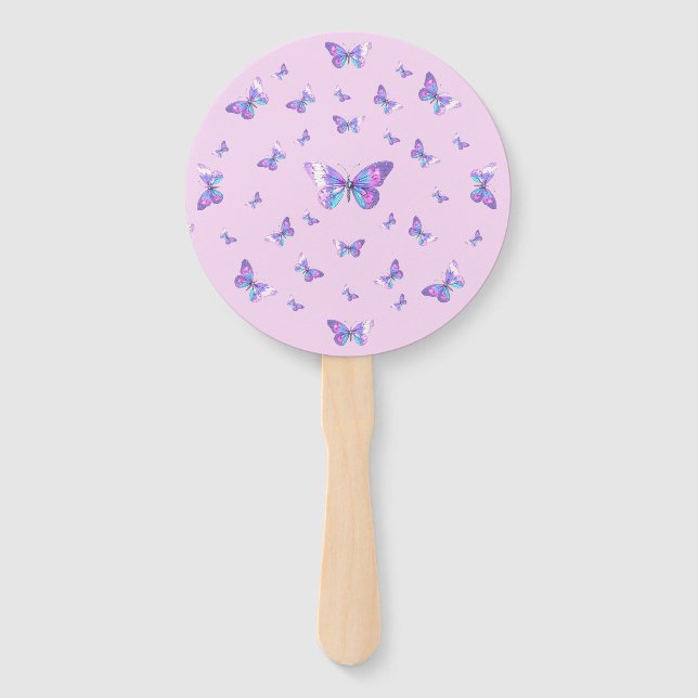 Leque Bonito conjunto de ventiladores da borboleta holog (Frente)