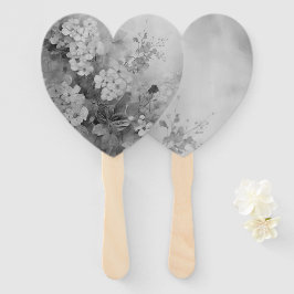 Leque Borboleta Preta e Branca